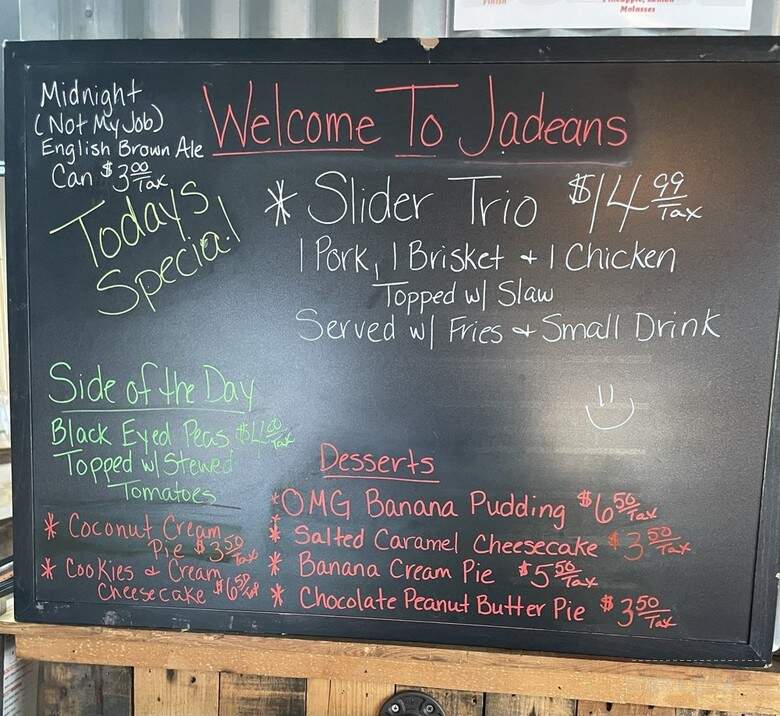 Jadeans Smokin Six O - Midlothian, VA menu_pic