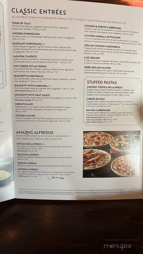 Olive Garden - Franklin, TN menu_pic