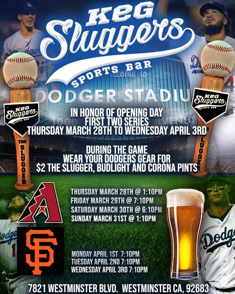 Keg Sluggers Sports Bar - Westminster, CA menu_pic