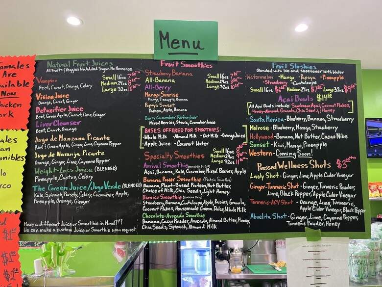 A Green Spot - Los Angeles, CA menu_pic