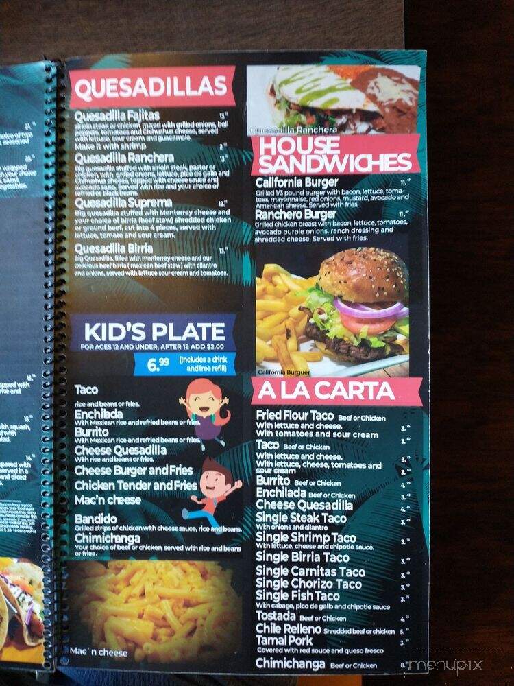 Pacifico Mexican Bar & Grill - Sheboygan, WI menu_pic