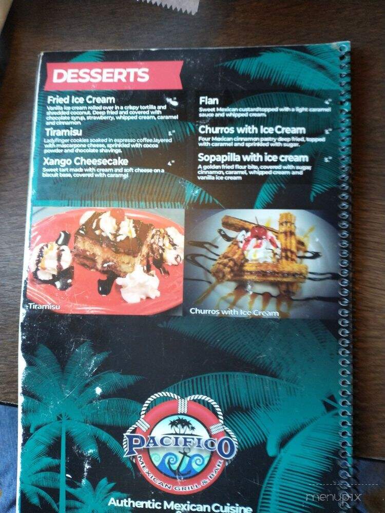 Pacifico Mexican Bar & Grill - Sheboygan, WI menu_pic