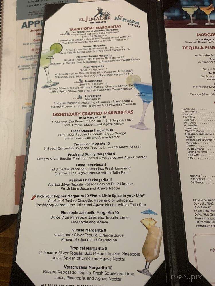 El Jimador Restaurante - Cayce, SC menu_pic