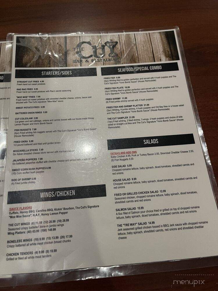 The Cut Bar & Restaurant - Waldorf, MD menu_pic