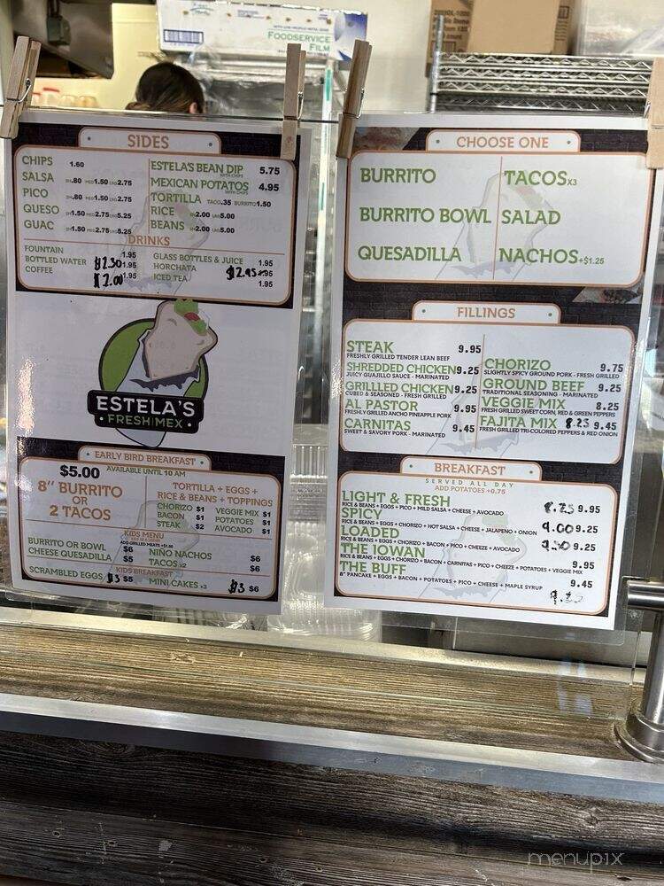 Estela's Fresh Mex - Coralville, IA menu_pic