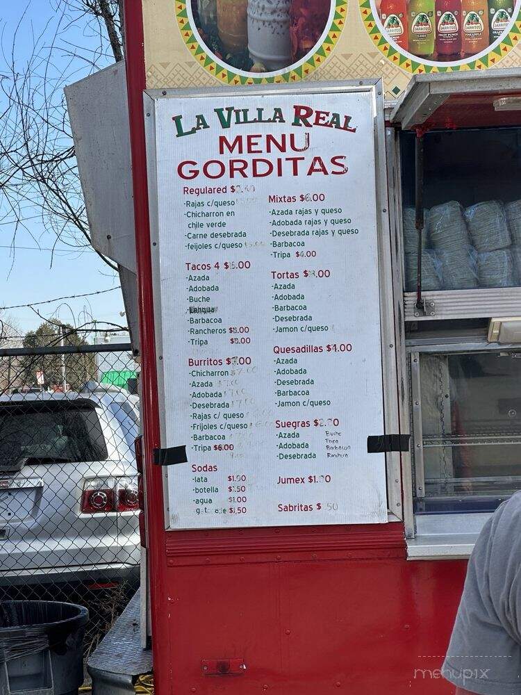 La Villa Real - Denver, CO menu_pic