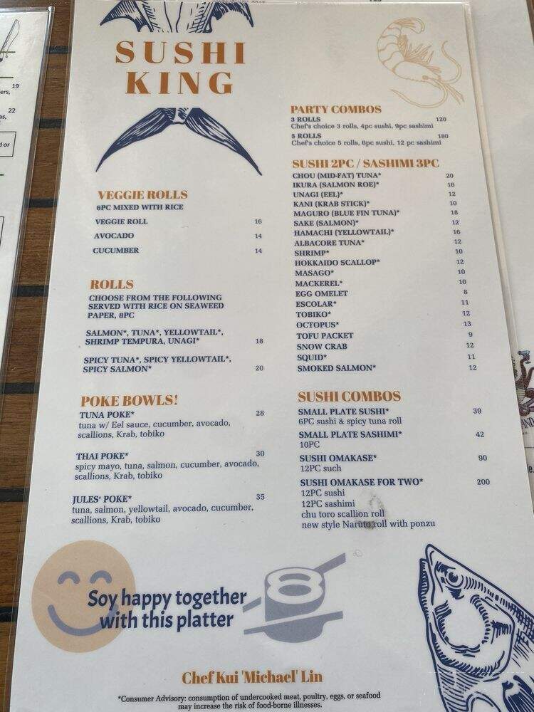 Jules' Salty Grub & Island Pub - Bald Head Island, NC menu_pic