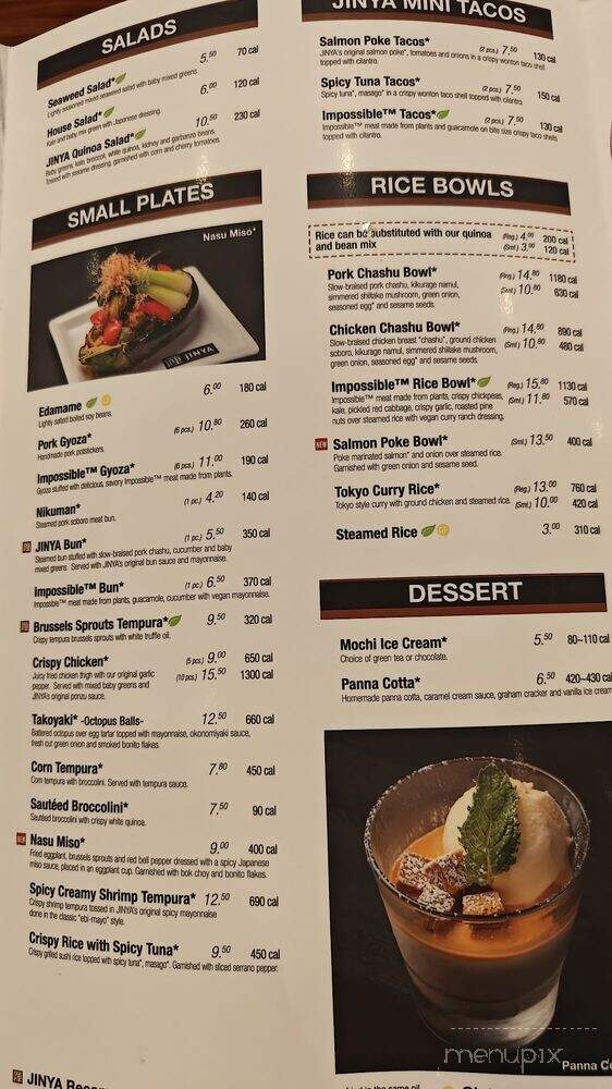 JINYA Ramen Bar - Denver, CO menu_pic