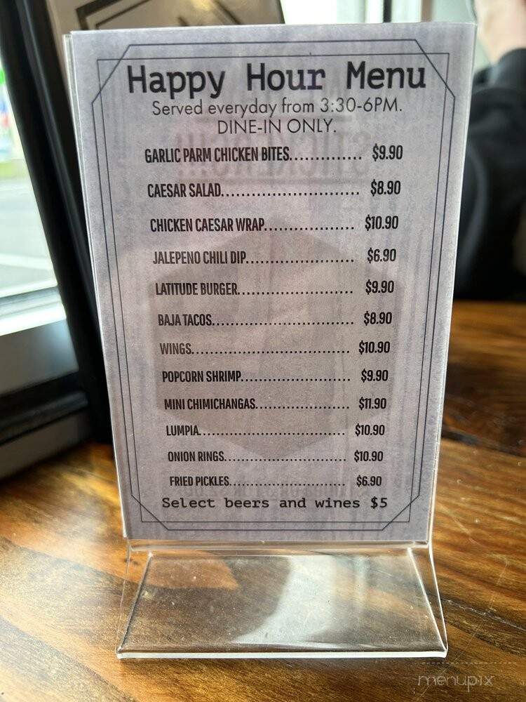 Latitude Kitchen & Bar - Bellingham, WA menu_pic