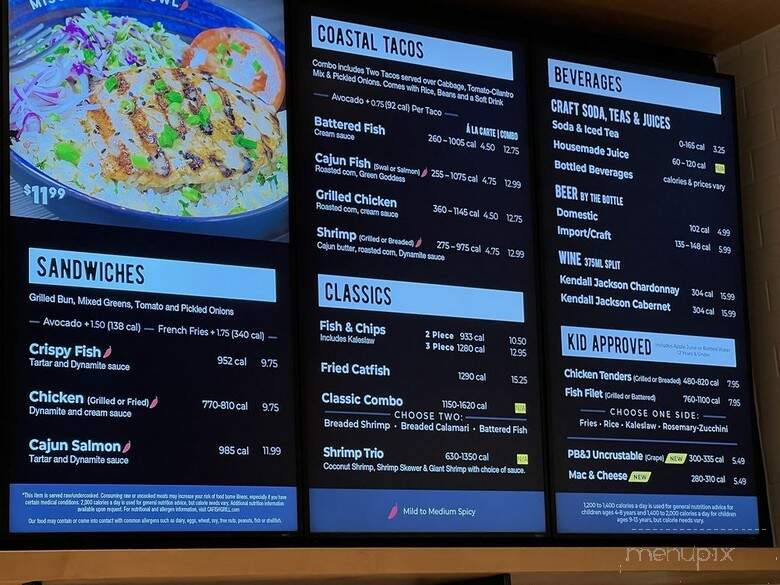 California Fish Grill - Las Vegas, NV menu_pic