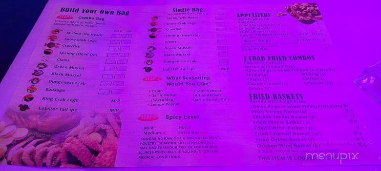 The Seafood King - Bessemer, AL menu_pic