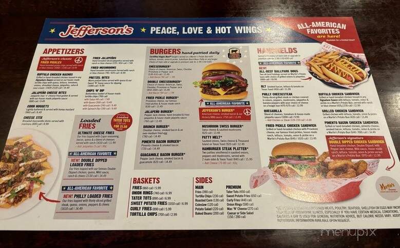 Jefferson's Restaurant - Hiram, GA menu_pic