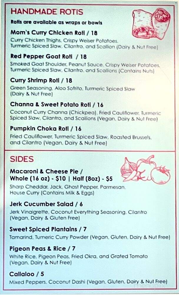 Bridgetown Roti - Los Angeles, CA menu_pic