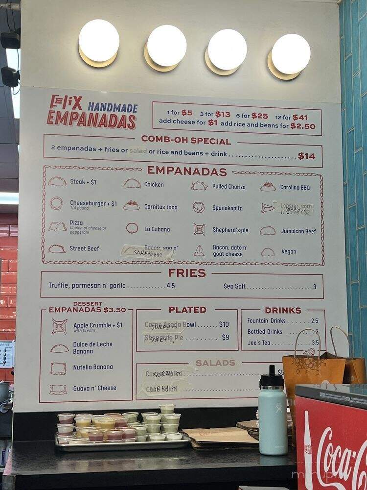 Felix's Handmade Empanadas - Charlotte, NC menu_pic
