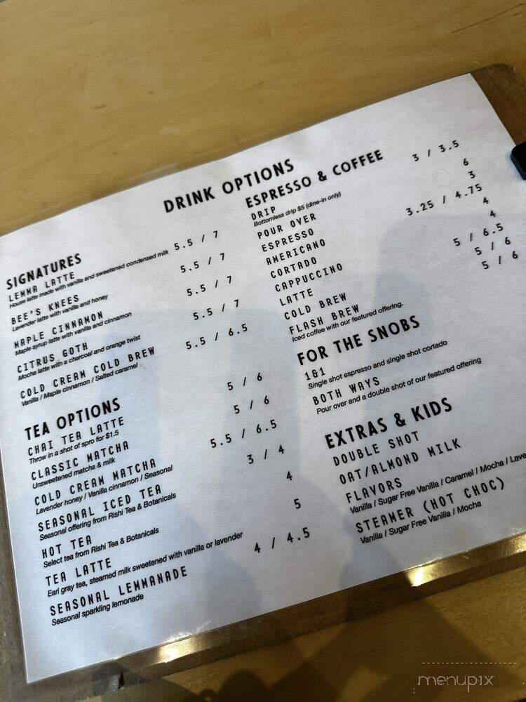 Lemma Coffee Co - Frisco, TX menu_pic