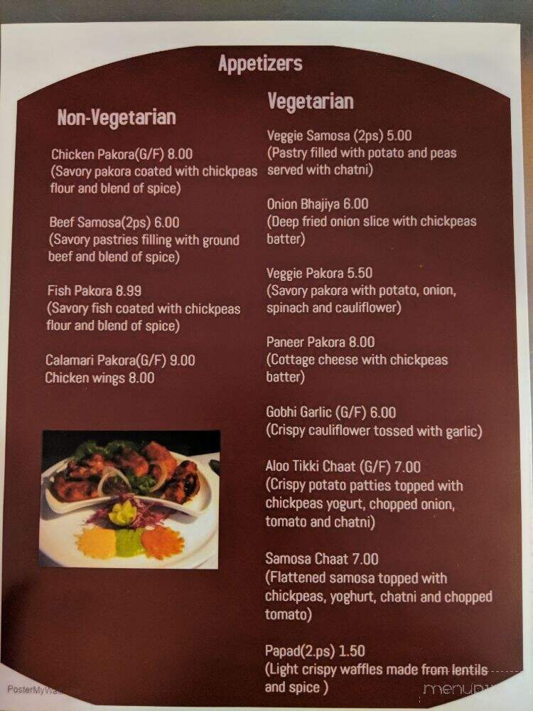 Aastha - Duncan, BC menu_pic