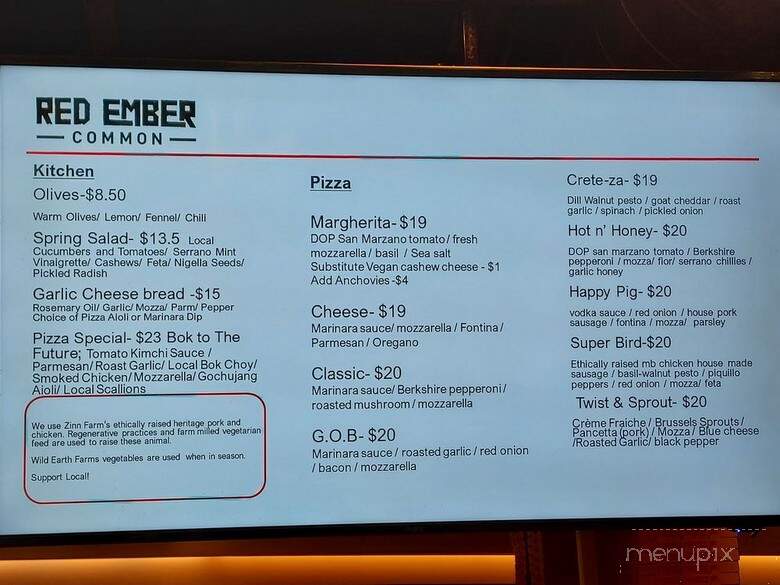Red Ember Common - Winnipeg, MB menu_pic