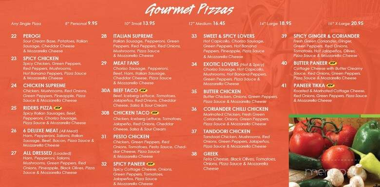 Red Swan Pizza - Guelph, ON menu_pic