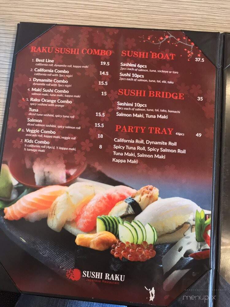 Sushi Raku - Saskatoon, SK menu_pic