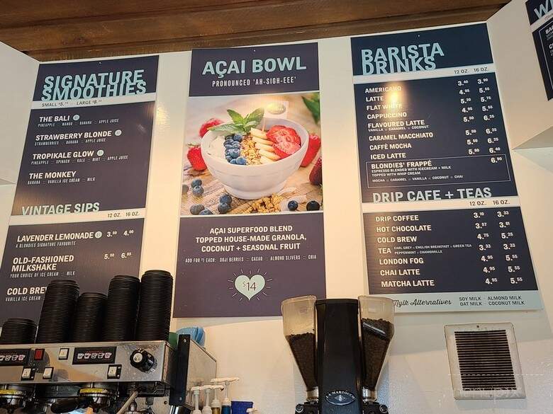 Blondies Cafe - Canmore, AB menu_pic