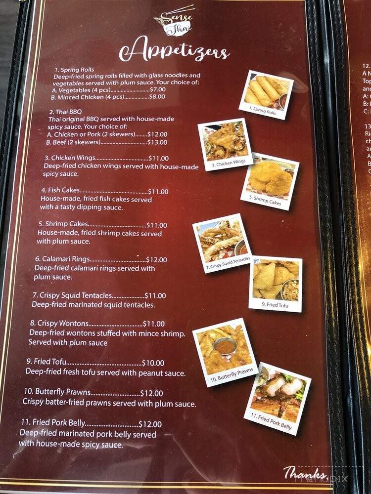 Sense Thai Noodle Bowl - Gibsons, BC menu_pic