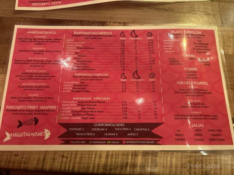 Parguito Gourmet - Hollywood, FL menu_pic