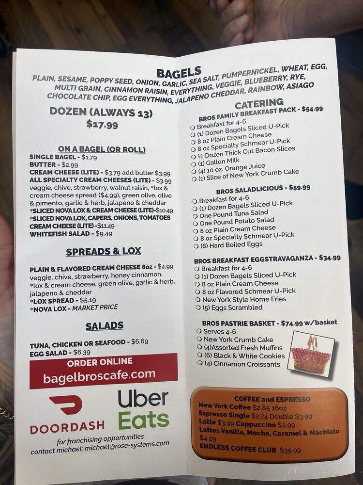 Bagel Bros Cafe - Clermont, FL menu_pic