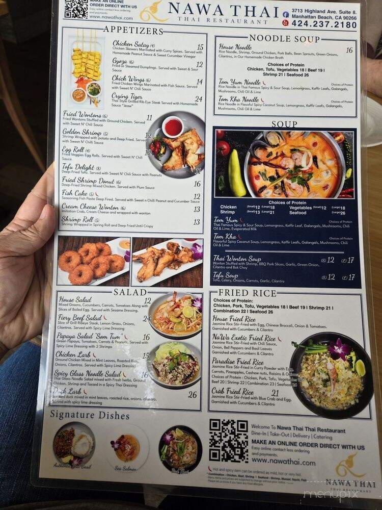 Nawa Thai - Manhattan Beach, CA menu_pic