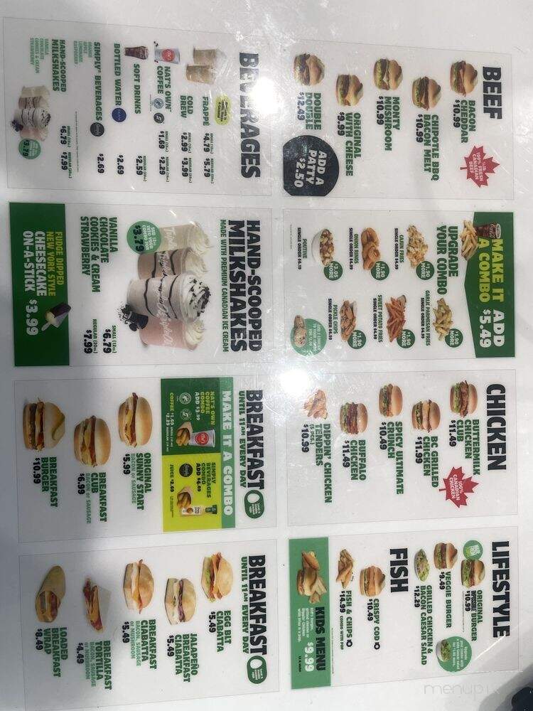 Triple O's - Vaughan, ON menu_pic