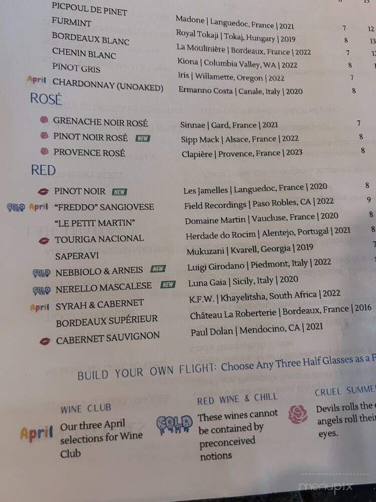 Etabli - Washington, DC menu_pic