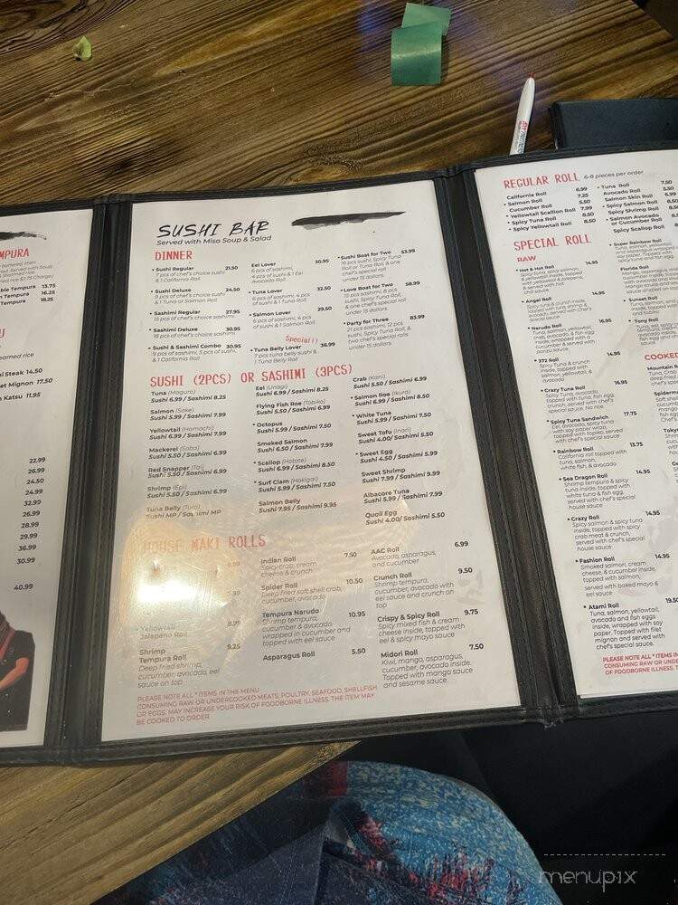 Atami Grill & Sushi 2 - Canton, GA menu_pic