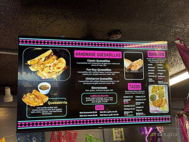 Made in Mexico Market - Silverdale, WA menu_pic