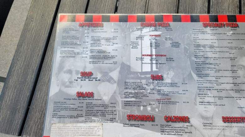 Carmine's Pizza Kitchen - Henderson, NV menu_pic