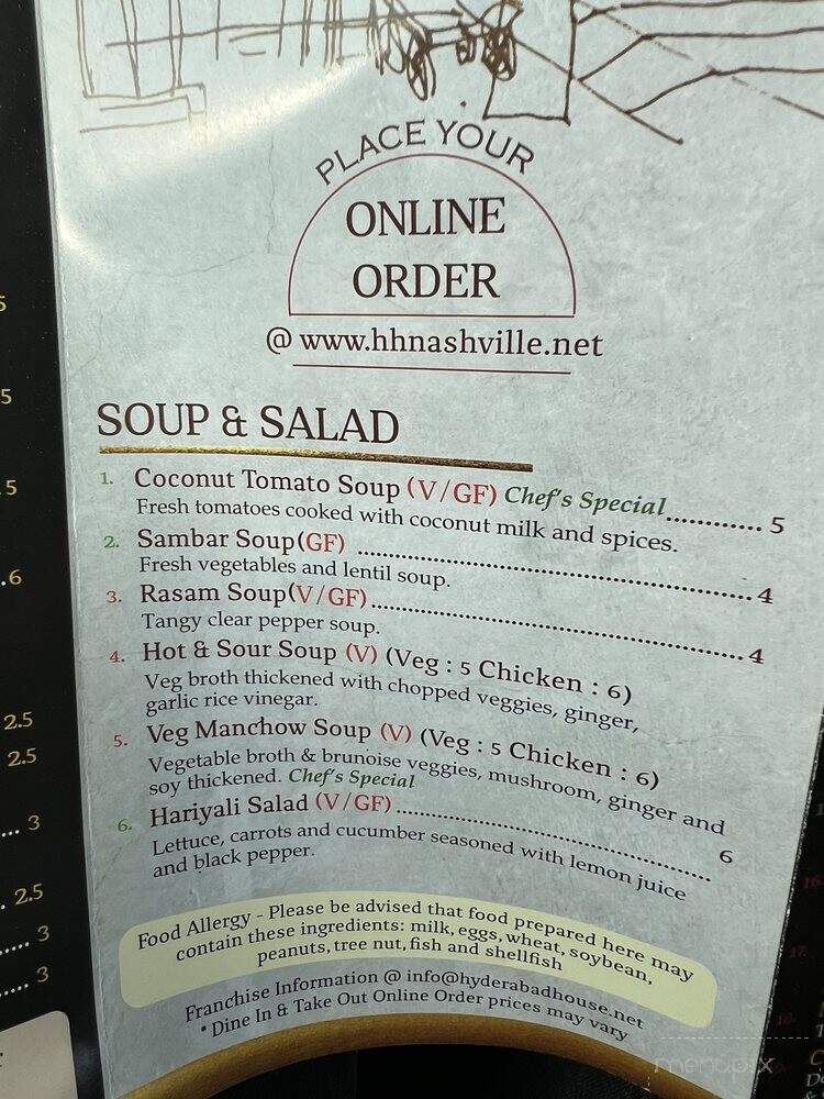 Hyderabad House Biryani Place - Franklin, TN menu_pic