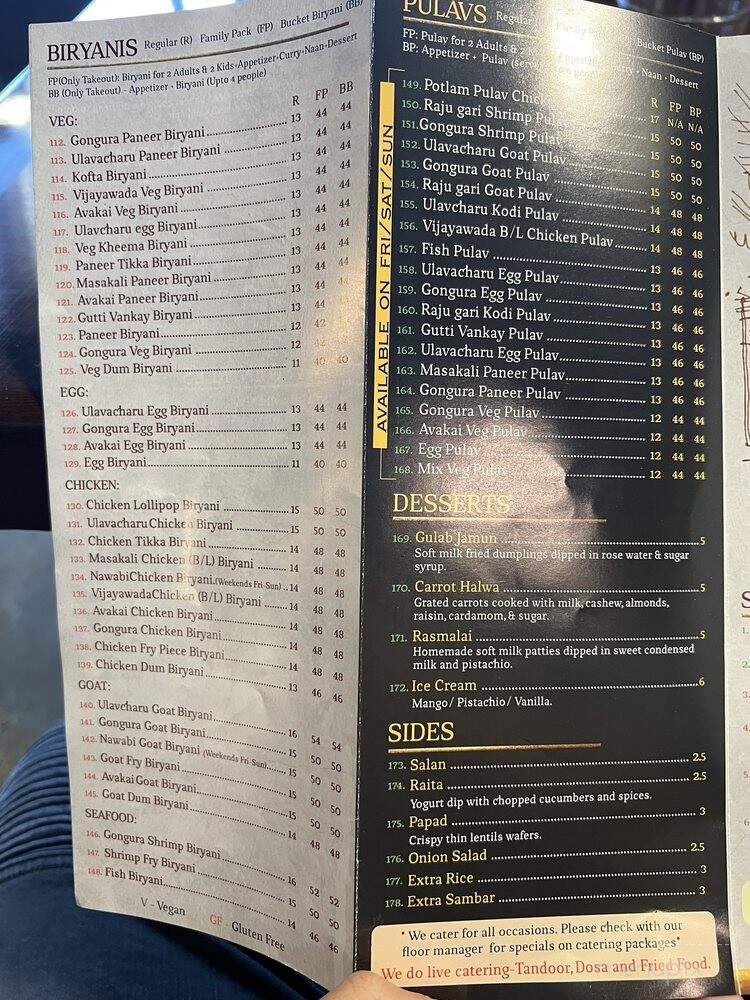 Hyderabad House Biryani Place - Franklin, TN menu_pic