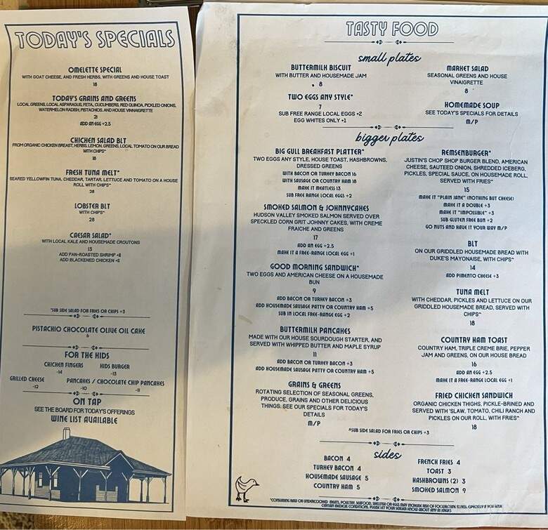 Little Gull Cafe - Remsenburg-Speonk, NY menu_pic