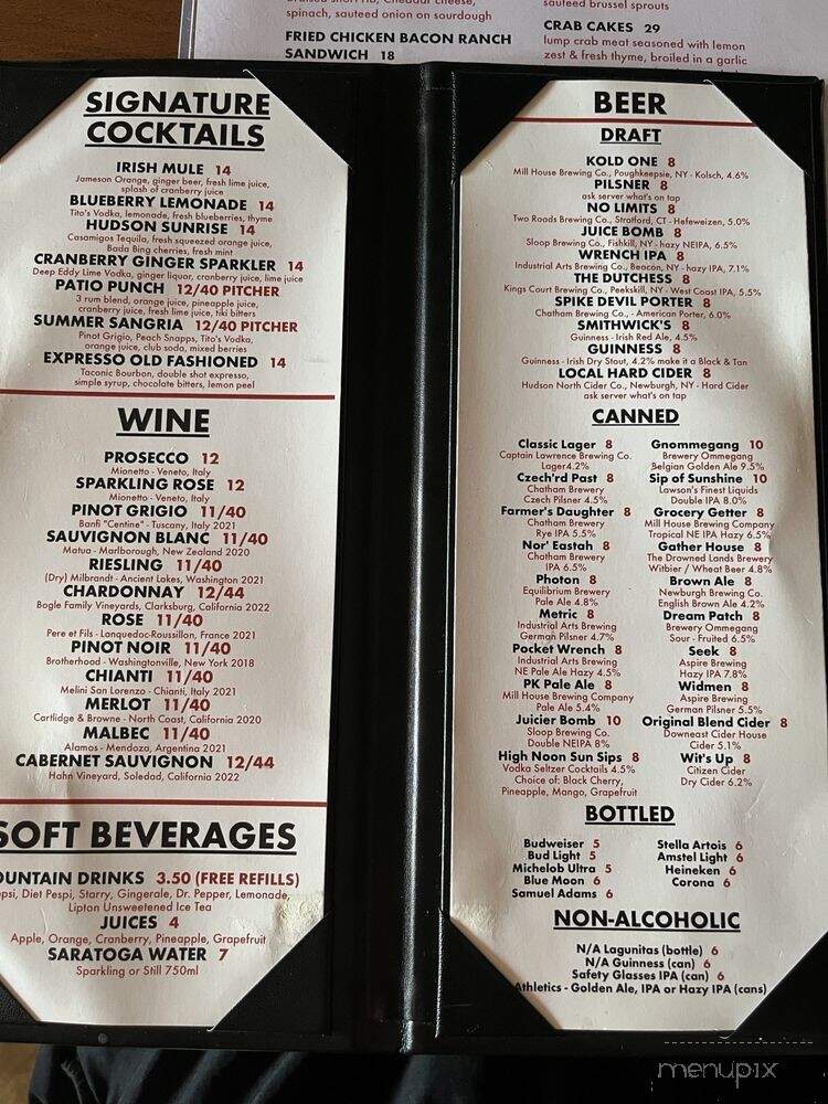 J Murphys on Main - Cold Spring, NY menu_pic
