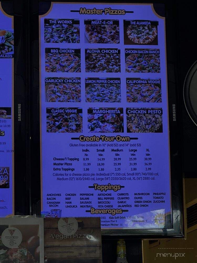 VJ's Sports Bar X Pizza - Alameda, CA menu_pic