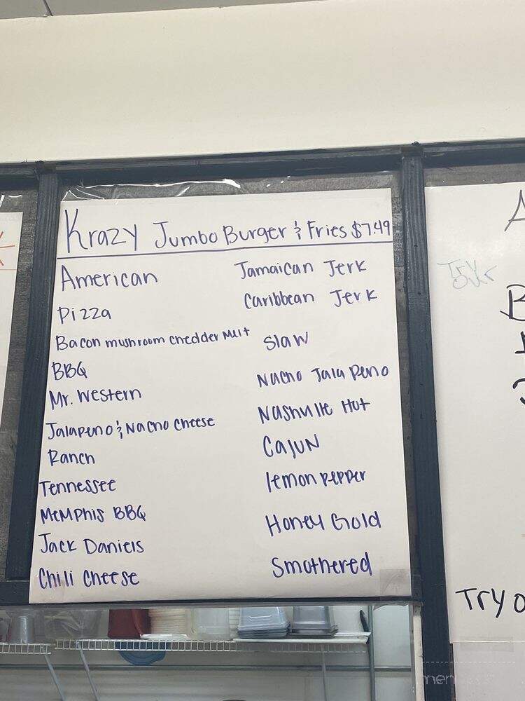 Krazy Wings - Clarksville, TN menu_pic
