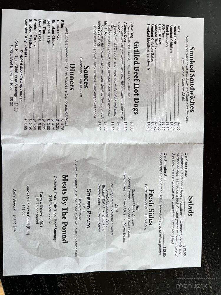Off the Grill by Chef Q - Hixson, TN menu_pic