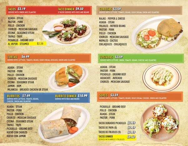 Taqueria La Cabanita - Chicago, IL menu_pic