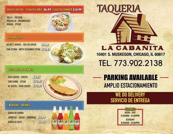 Taqueria La Cabanita - Chicago, IL menu_pic