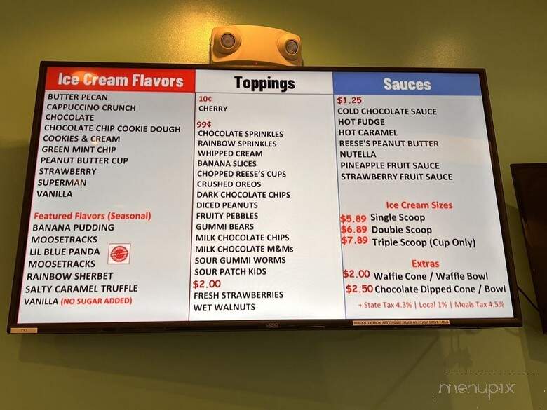 Village Creamery - Fredericksburg, VA menu_pic