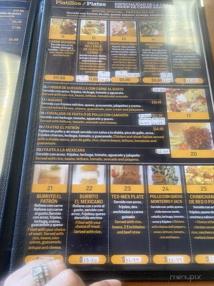 El Patron Mexican Food - Houston, TX menu_pic