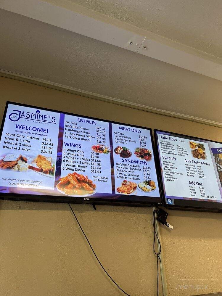 Jasmine's Soul Food - Hebron, IN menu_pic