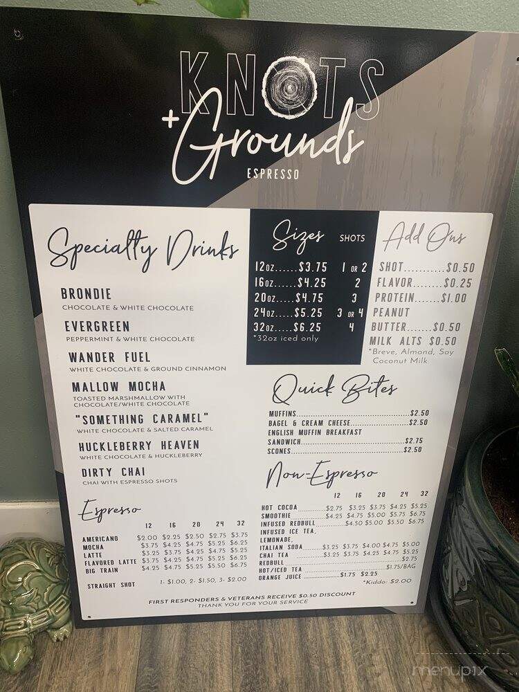 Knots and Grounds Espresso - Kennewick, WA menu_pic