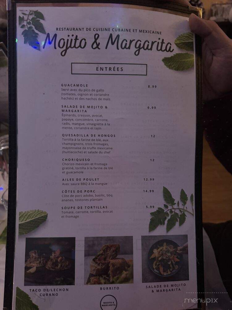 Mojito & Margarita - Montreal, QC menu_pic