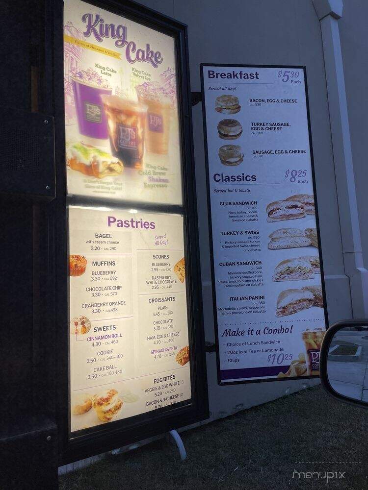 PJ's Coffee - D'Iberville, MS menu_pic