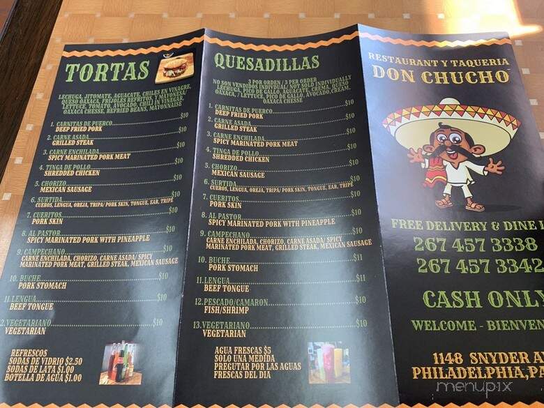 Taqueria Don Chucho - Philadelphia, PA menu_pic