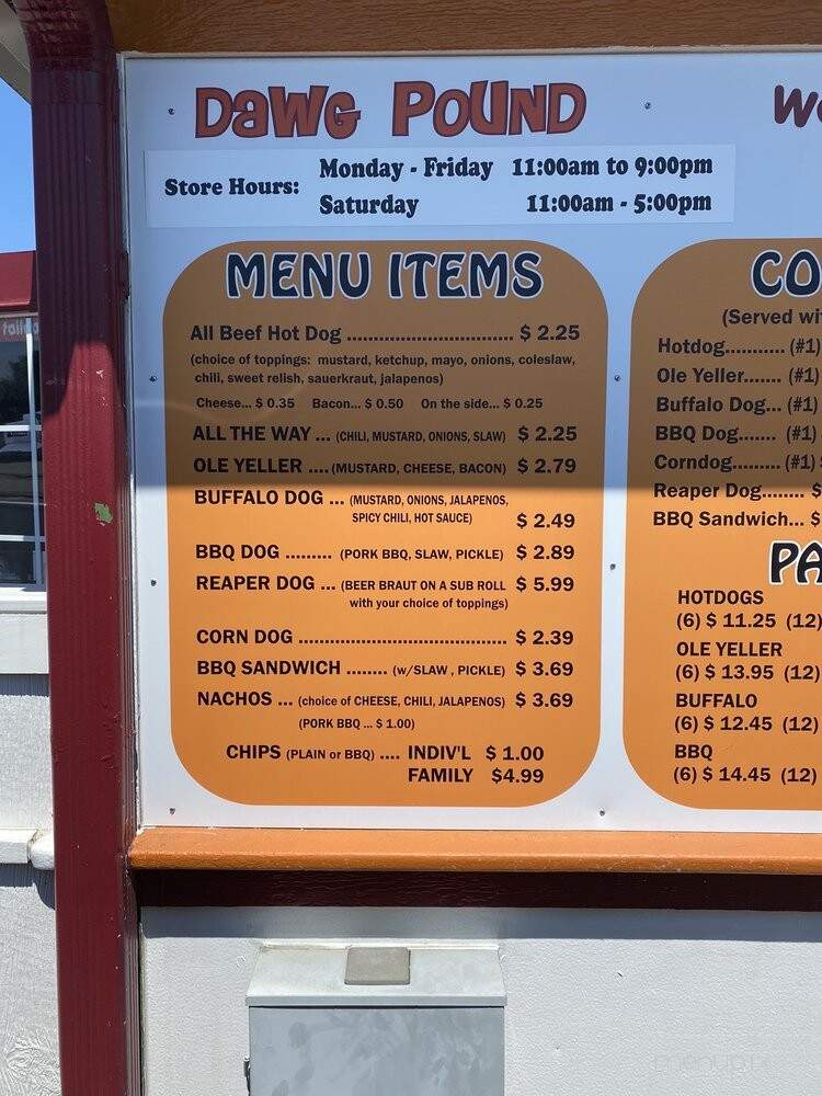 Dawg Pound Hot Dogs - Hickory, NC menu_pic